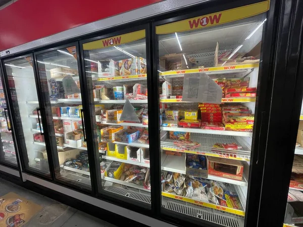 Augusta Usa Family Dollar Retail Store Interior Frozen Food Section — Foto de Stock