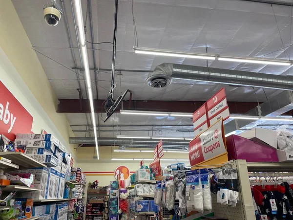 Augusta Usa Family Dollar Retail Store Internal Ceiling Camera — 스톡 사진