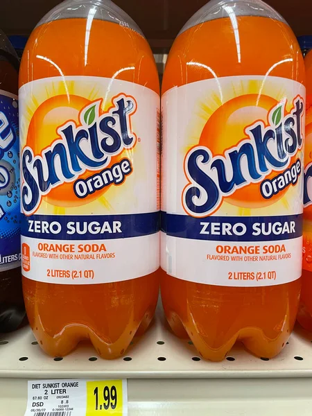 Hephzibah Usa Kjs Iga Kleinhandelszaak Sunkist Orange Diet Liter — Stockfoto