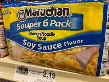 Grovetown, Ga USA - 06 07 07 22: Maruchan Ramen 6 paket Soya Sosu