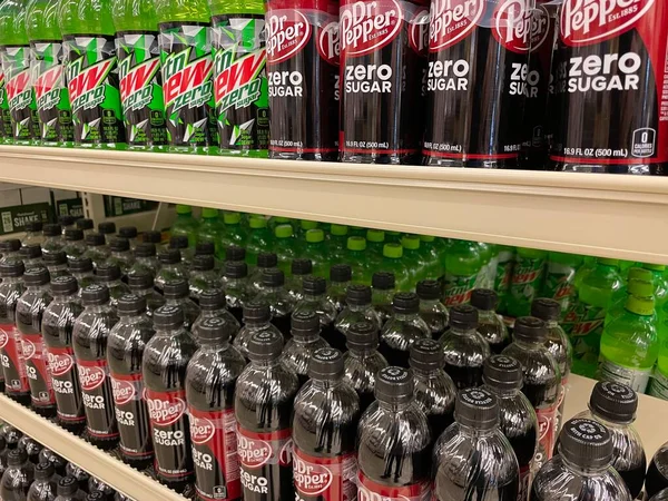 Grovetown Usa Retail Grocery Store Mtn Dew Display — 스톡 사진