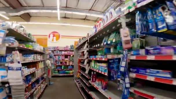 Augusta Usa Family Dollar Retail Store Empty Deororant Section — Stock Video
