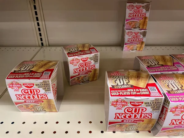 Grovetown Usa Einzelhandelsgeschäft Maruchan Ramen Nudeln Geringe Lagerbestände — Stockfoto