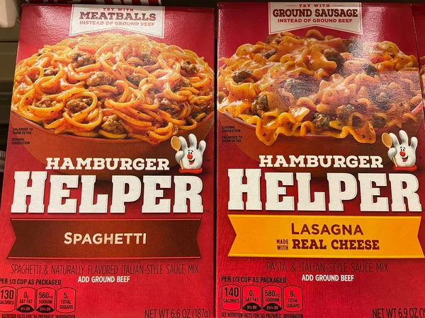 Grovetown Usa Maloobchod Hamburger Helper Odrůda — Stock fotografie