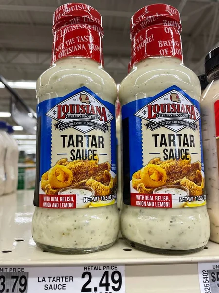 Grovetown Usa Tienda Comestibles Louisiana Tartar Sauce — Foto de Stock