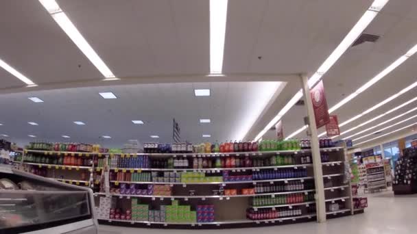 Wrens Usa Ingles Retail Grocery Store Wrens Interior Pan Soda — 图库视频影像