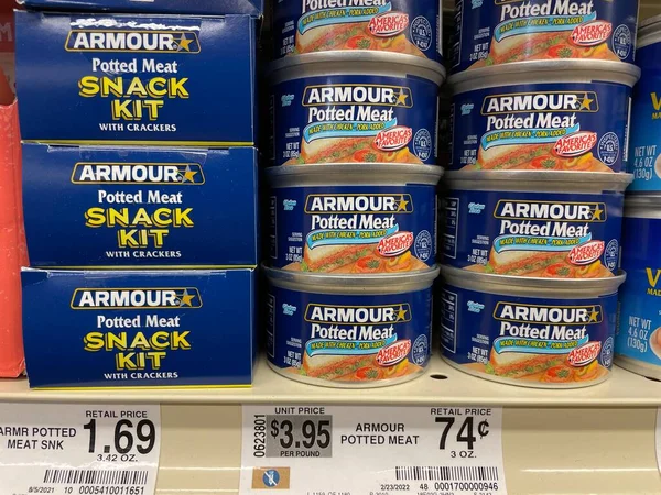 Grovetown Usa Detailhandel Armor Potted Meat Prices — Stockfoto