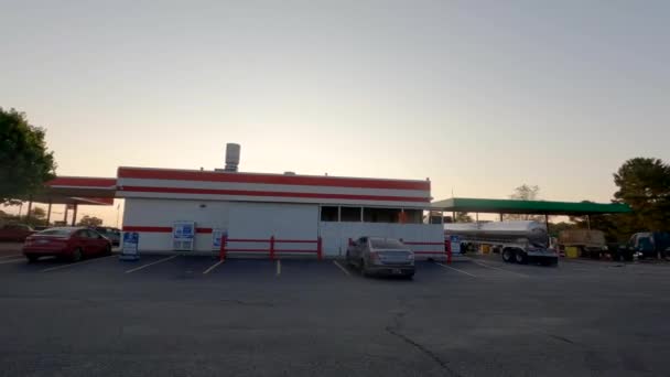 Hephzibah Usa Mattina Presto Pan Truck Stop Semicamion Veicoli Dell — Video Stock