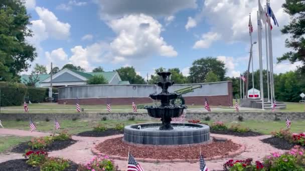 Grovetown Usa Veterans Memorial Śródmieście Grovetown Robinson Ave Stany Zjednoczone — Wideo stockowe
