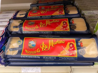Grovetown, Ga USA - 06 25 22: Retail grocery store Pastificio G. Di Marlino pasta