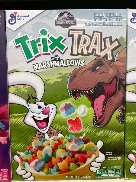 Grovetown, Ga USA - 07 24 22: Retail grocery store Trix cereal Trix Trax
