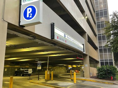 Augusta, Ga USA - 12 14 21: Childrens hospital of Georgia exterior parking deck entrance