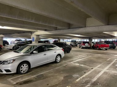 Augusta, Ga USA - 12 14 21: Hospital parking garage deck empty space
