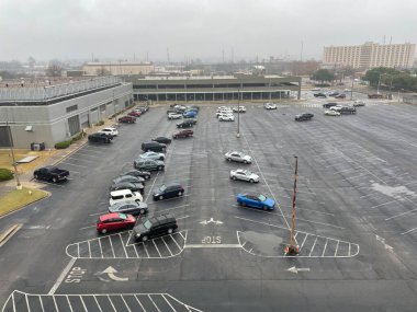 Augusta, Ga USA - 12 14 21: Childrens hospital of Georgia exterior looking down on a parking lot