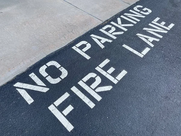 Parking Fire Lane Road Signage Georgia Usa — Foto Stock