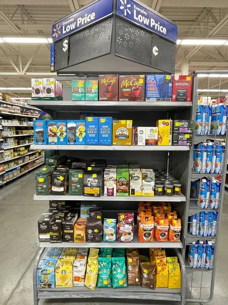 Augusta Usa Walmart Grocery Store Interior Clearance Display Tobacco Road — Stock Photo, Image