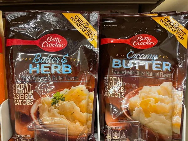 Grovetown Usa Tienda Comestibles Betty Crocker Bolsa Variedad Puré Papas — Foto de Stock