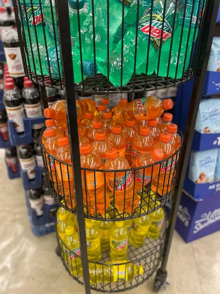 Grovetown Usa Negozio Alimentari Dettaglio Mtn Dew Soda Display — Foto Stock