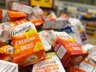 Grovetown, Ga USA - 08 17 17 22: Perakende marketi Pepperidge Farms Japon balığı çedar