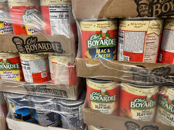 Grovetown Usa Sklepy Spożywcze Chef Boyardee Full Cases Stock — Zdjęcie stockowe