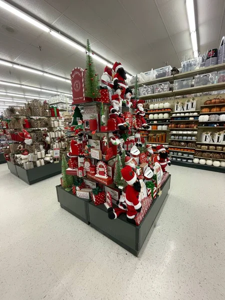 Augusta Usa Hobby Lobby Retail Store Interior Christmas Display Wide — Stock Photo, Image