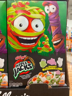Grovetown, Ga USA - 09: 15 - 22: Market Kelloggs Cadılar Bayramı gevrekleri Apple Jacks