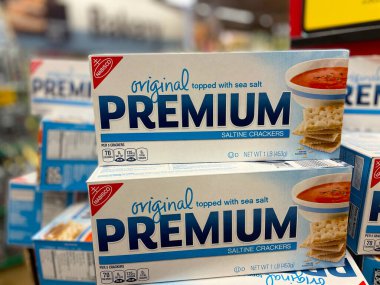 Grovetown, Ga USA - 09: 15: 22: Market Nabisco Premium Çorba Krakerleri