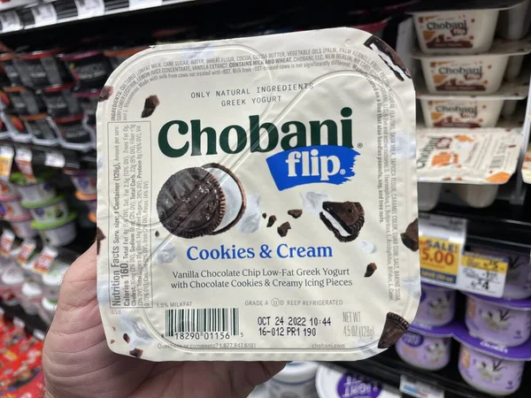 Grovetown Usa Lebensmittelgeschäft Chobani Griechischer Joghurt Kekse Und Sahne — Stockfoto