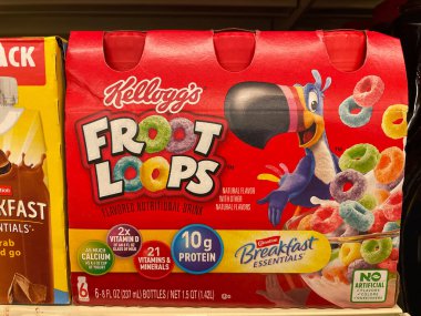 Augusta, Ga USA - 10 05: 22: Kelloggs froot loop kahvaltı içeceği 6 paket