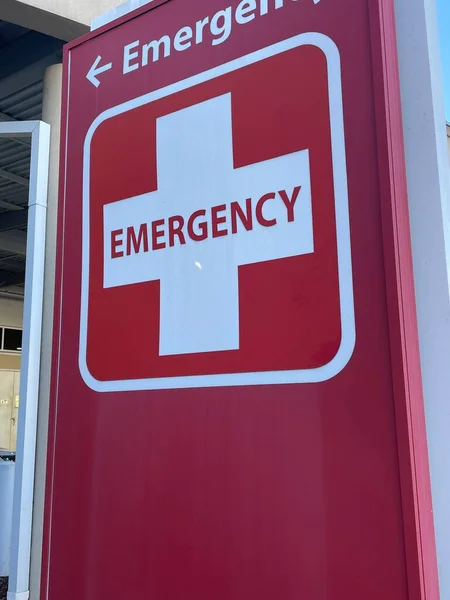 Augusta États Unis Panneau Urgence Croix Rouge — Photo