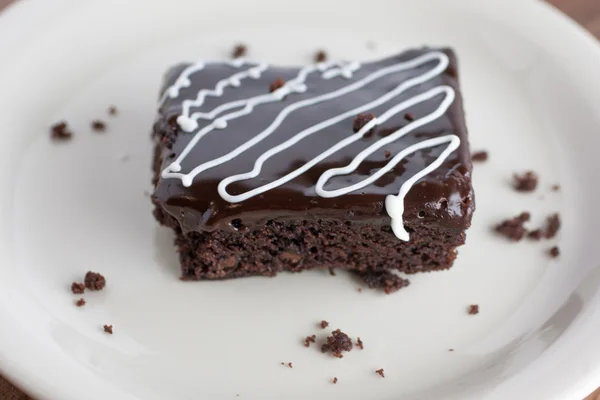 Csokoládé Caramel brownie csokoládé ganache és fehér cs — Stock Fotó