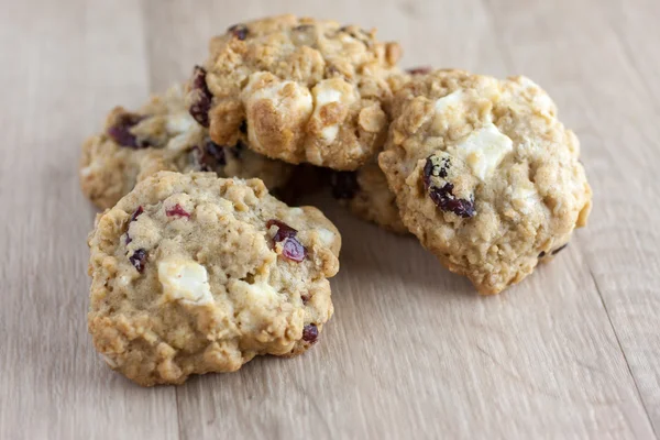 Galletas de avena de chocolate blanco arándano — Foto de Stock