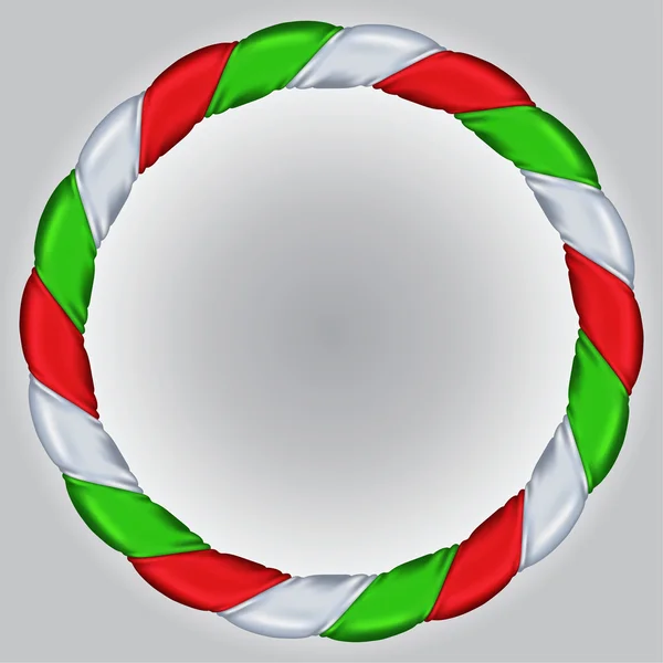 yeşil, beyaz ve kırmızı renk çelenk örgülü saten şeritler