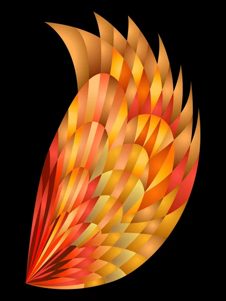 soyut yanan sihirli kanat