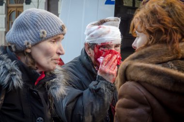 KIEV, UKRAINE - 18  February clipart