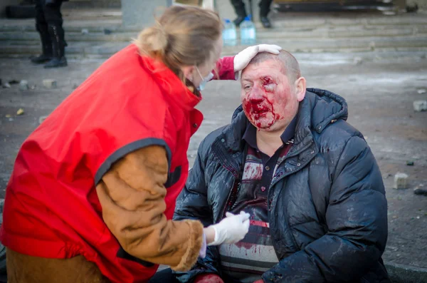 Kiev, Oekraïne - 18 februari — Stockfoto