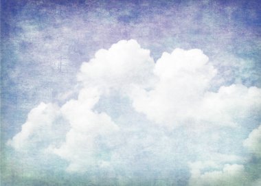 Mavi gökyüzünde beyaz bulutlar