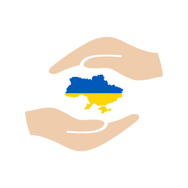 care of ukraine  vector illustration