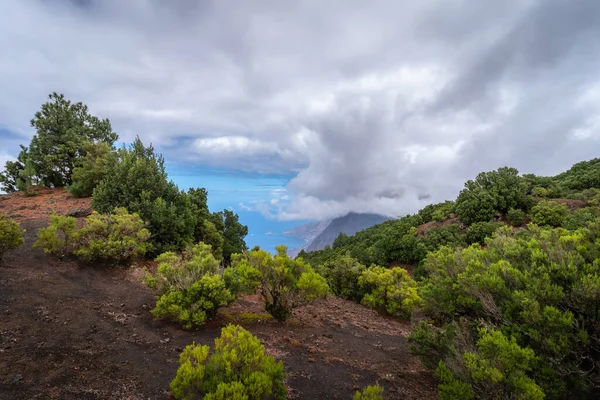 Paisaje Volcánico Vista Desde Cima Isla Hierro Santa Cruz Tenerife —  Fotos de Stock