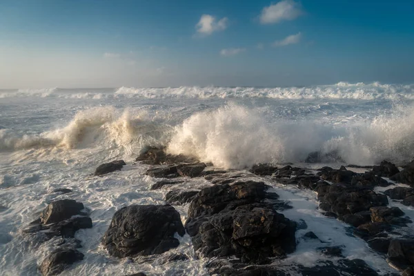 Seascape Strong Waves Quintanilla Beach Arucas Gran Canaria Canary Islands — Stockfoto