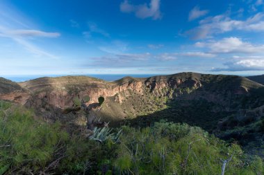 Bandama 'da volkanik Caldera. Büyük Kanarya. Kanarya Adaları