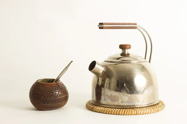 Desayuno con mate y pudín — Foto de Stock