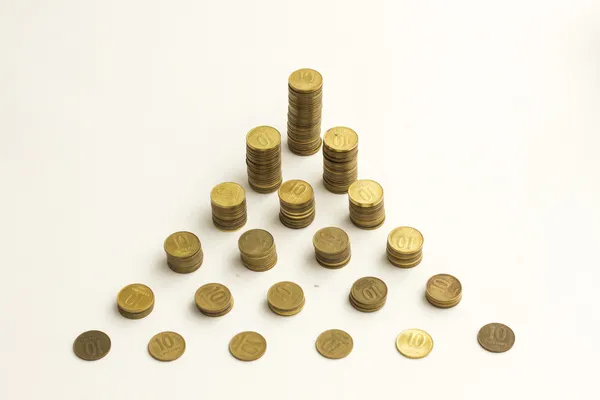 Piles of coins — Stock Photo, Image