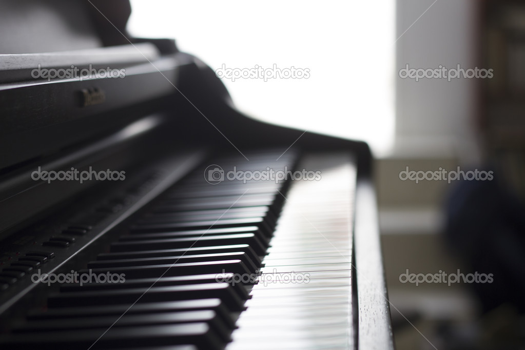 Black and white piano