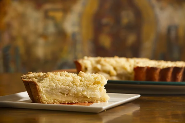 Porción de pastel de manzana — Foto de Stock