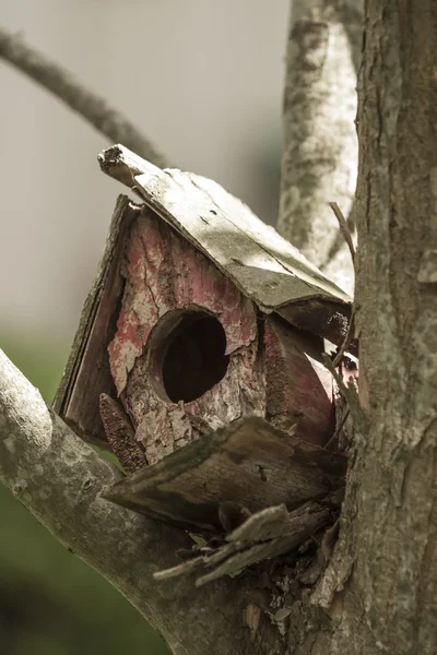 Oude rode vogel huis — Stockfoto