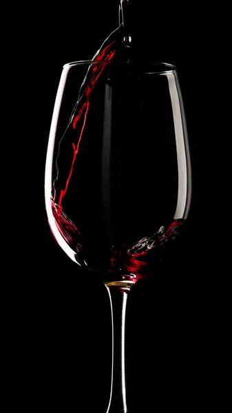 Glas Rotwein — Stockfoto