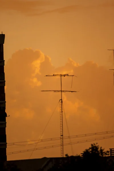 Antenna sul tetto — Stockfoto