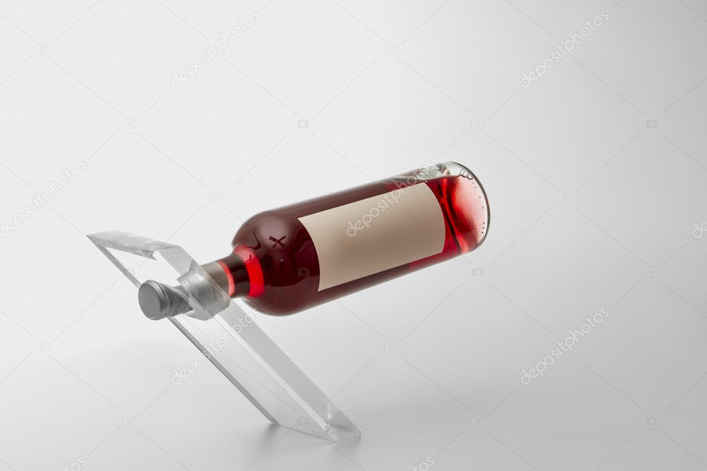 Acrylic holder ant bottle of wine