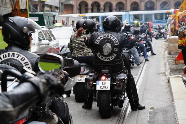 Oslo. Protesta de los clubes de motos . — Foto de Stock